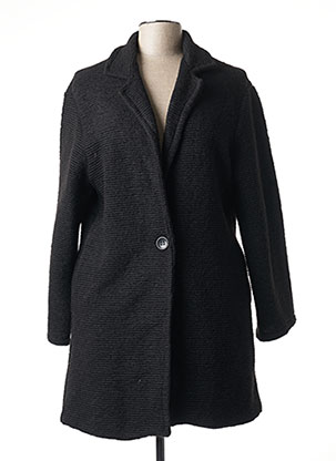 Manteau long noir MINSK pour femme
