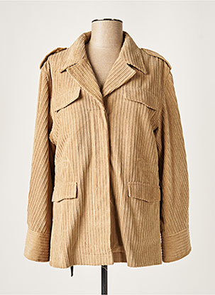 Veste Casual Finition Intérieure Doublure Satiné Beige Ines De La