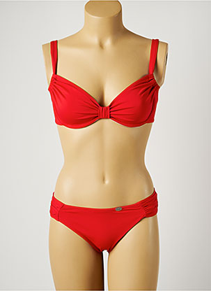 Maillot De Bain Pièces Stretch Rouge Plage Du Sud Femme