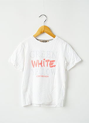 T-shirt blanc CHEVIGNON pour fille