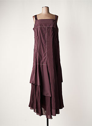 Robe longue violet LAUREN VIDAL pour femme