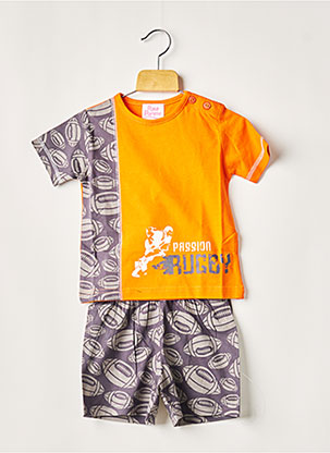Pyjashort orange ROSE POMME pour garçon