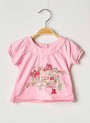 T-shirt rose CONFETTI pour fille