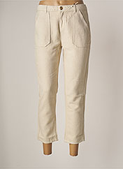 Pantalon Pantacourt Beige Femme One Step Taille 36 - En Coton Et Lin, Occasion Très Bon état