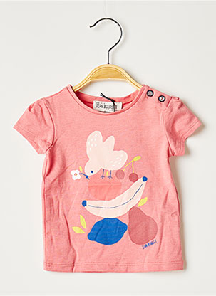 T-shirt rose JEAN BOURGET pour fille