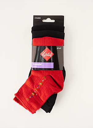 Kindy Chaussette Enfant De Couleur Rouge 2007036-rouge0 - Modz