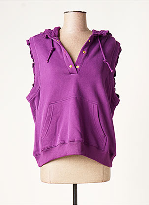 Sweat-shirt à capuche violet CHARLIOR pour femme