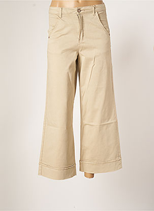 Pantalon large beige CREAM pour femme