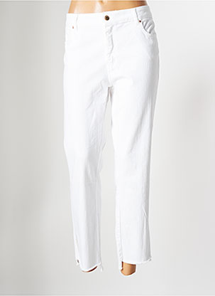 Jeans coupe droite blanc CRISTINA BARROS pour femme