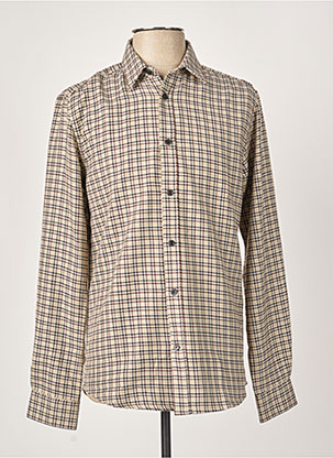 Chemise manches longues beige ONLY&SONS pour homme