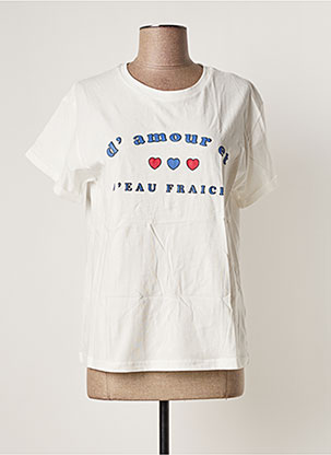 T-shirt blanc CHERRY PARIS pour femme
