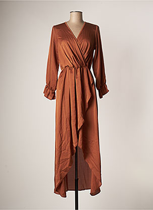 Robe longue marron RUE DES ABBESSES pour femme