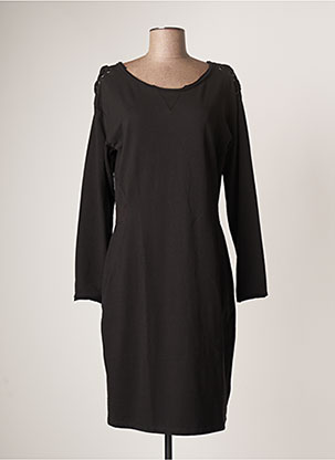Robe mi-longue noir SANDWICH pour femme