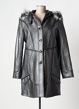 Manteau long gris FRED SABATIER pour femme