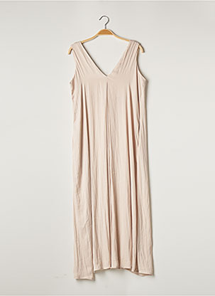 OYSHO Robe longue de couleur beige en soldes pas cher 2072883 beige0 Modz