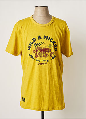 T-shirt jaune DAYTONA pour homme