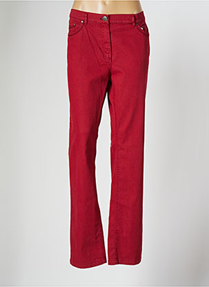 Pantalon droit rouge ANNE KELLY pour femme