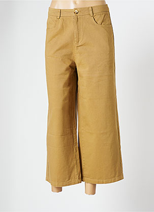 Pantalon 7/8 marron GRACE & MILA pour femme