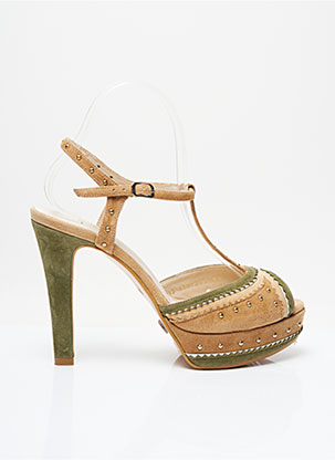 Sandales/Nu pieds vert LODI pour femme