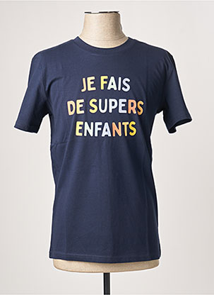 T-shirt bleu MONSIEUR TSHIRT pour homme