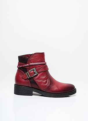 Bottines femme rouge best sale