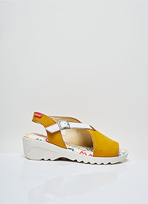 Sandales/Nu pieds jaune CLAMP pour femme