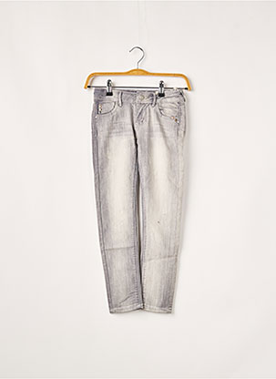 Jeans coupe slim gris FANNY LOOK pour fille