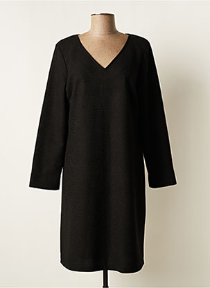 Robe mi-longue noir HALOGENE pour femme