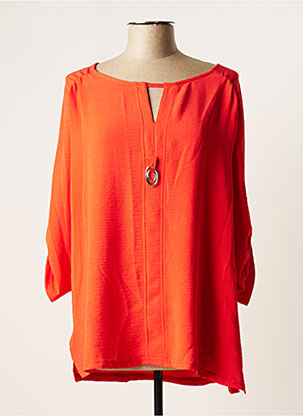 Tunique manches longues orange HALOGENE pour femme