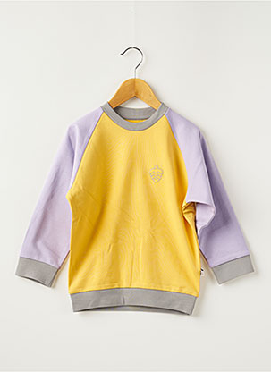 Sweat-shirt jaune HELLO ELAÉ pour fille