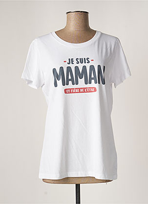 T-shirt blanc MONSIEUR TSHIRT pour femme