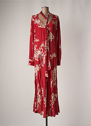 Robe longue rouge MCQ pour femme