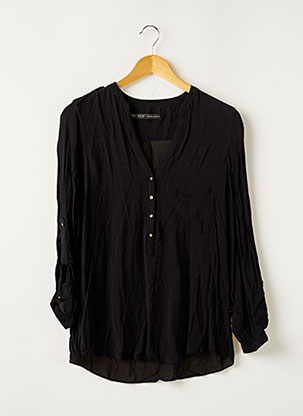 ZARA Blouse de couleur noir en soldes pas cher 2161928 noir00 Modz