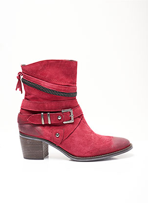 Bottines/Boots rouge REGARD pour femme