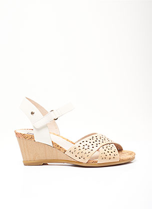 Sandales/Nu pieds beige PIKOLINOS pour femme