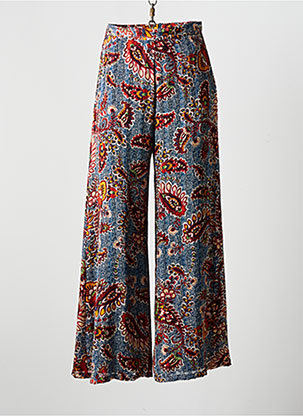Pantalon large bleu JANE WOOD pour femme