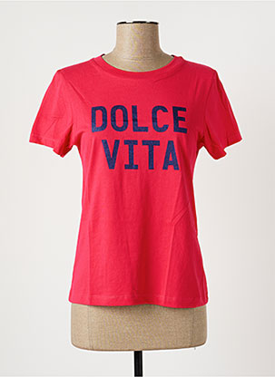 T-shirt rose LA FEE MARABOUTEE pour femme