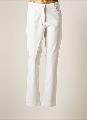 Pantalon droit blanc ANNA SERAVALLI pour femme