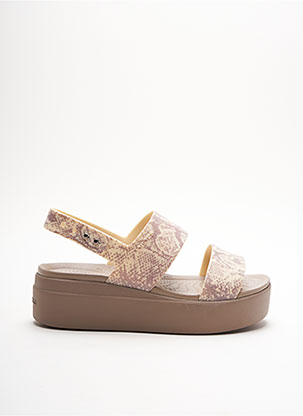 Sandales/Nu pieds beige CROCS pour femme
