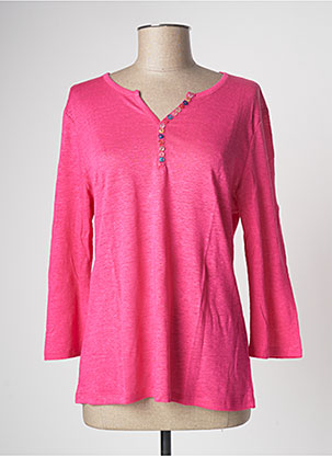 T-shirt rose SOIE POUR SOI pour femme