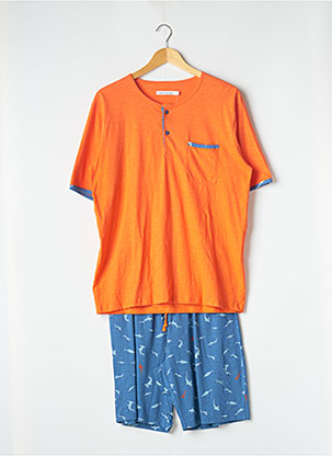 Pyjashort orange CHRISTIAN CANE pour homme