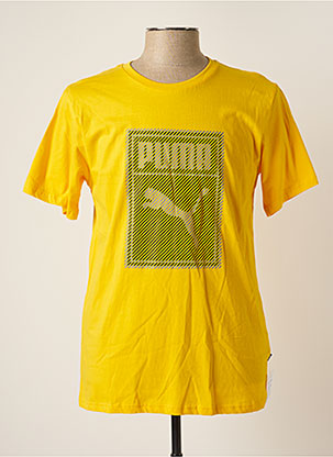 T-shirt jaune PUMA pour homme