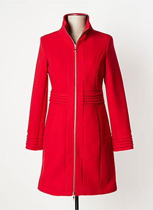 Manteau long rouge femme hotsell