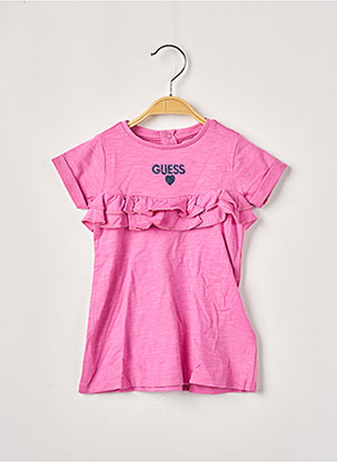 Top rose GUESS pour fille