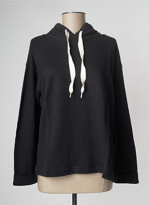 Sweat-shirt à capuche noir LAZY & COSY pour femme