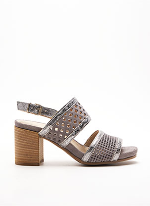 Sandales/Nu pieds gris KHRIO pour femme
