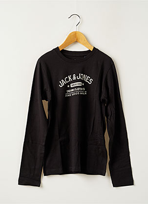 T-shirt noir JACK & JONES pour garçon
