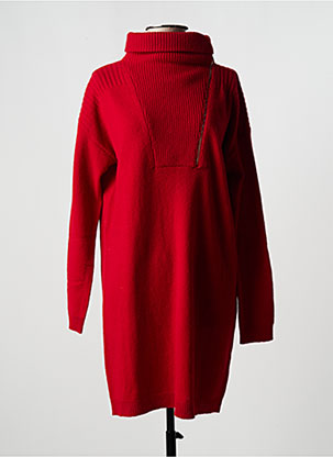 Robe pull rouge ZYGA pour femme