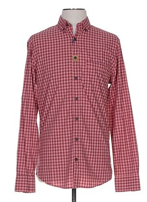 Chemise manches longues rose MEN OF ALL NATION pour homme