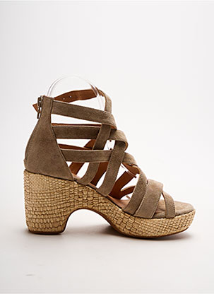 Sandales/Nu pieds beige ADIGE pour femme